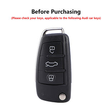 Load image into Gallery viewer, 3 Button Car Rubber Remote Flip Key FOB Shell Pad Replacement Keyless for AUDI A2 A3 S3 A4 A6 A6L A8 Q3 TT Quattro
