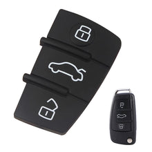 Load image into Gallery viewer, 3 Button Car Rubber Remote Flip Key FOB Shell Pad Replacement Keyless for AUDI A2 A3 S3 A4 A6 A6L A8 Q3 TT Quattro
