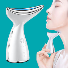 Load image into Gallery viewer, LED Photon Therapy Electric Neck Lifting Massager EMS Vibration Beauty Machine Anti Wrinkle Multi-Functional Neck Face Beauty Devices
