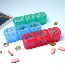 Load image into Gallery viewer, 3 Grid Waterproof Sealed Portable Medicine Box Transparent Medicine Multi-functional Subpackage Medicine Box Storage Box
