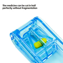 Load image into Gallery viewer, Small Portable Medicine Box Pill Cutter Durable Travel Tablet Storage Case Mini Plastic Medicine Box Medicine Container
