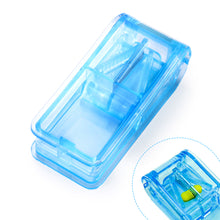 Load image into Gallery viewer, Small Portable Medicine Box Pill Cutter Durable Travel Tablet Storage Case Mini Plastic Medicine Box Medicine Container
