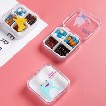 Load image into Gallery viewer, Portable 4 Grids Pill Box Plastic Sealed Medicine Storage Box Waterproof Durable Travel Pill Case Medicine Box
