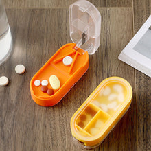 Load image into Gallery viewer, Small Portable Travel Medicine Box Pill Cutter Durable Tablet Storage Case Plastic Medicine Pill Tablet Cutter Splitter Pill Case
