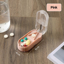 Load image into Gallery viewer, Small Portable Travel Medicine Box Pill Cutter Durable Tablet Storage Case Plastic Medicine Pill Tablet Cutter Splitter Pill Case
