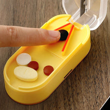 Load image into Gallery viewer, Small Portable Travel Medicine Box Pill Cutter Durable Tablet Storage Case Plastic Medicine Pill Tablet Cutter Splitter Pill Case
