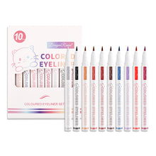 Load image into Gallery viewer, Waterproof Smooth Colorful Eyeliner Pencil Matte Long Lasting Not Blooming Black Eyeliner Pen Liquid Eye Liner Makeup Cosmetics
