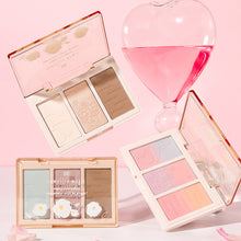 Load image into Gallery viewer, 3 in 1 Highlight Gradient Vitality Blush Peach Red Pearl Stage Rouge Powder Waterproof Sweat-proof Blusher Face Makeup Women Cosmetics
