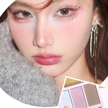 Load image into Gallery viewer, 3 in 1 Highlight Gradient Vitality Blush Peach Red Pearl Stage Rouge Powder Waterproof Sweat-proof Blusher Face Makeup Women Cosmetics
