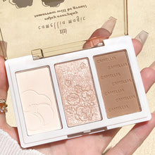Load image into Gallery viewer, 3 in 1 Highlight Gradient Vitality Blush Peach Red Pearl Stage Rouge Powder Waterproof Sweat-proof Blusher Face Makeup Women Cosmetics

