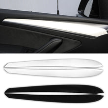 Load image into Gallery viewer, 2Pcs Carbon Fibre Car Door Decoration Internal Trim ABS Cover Accessories Dashboard For Tesla Model 3 2023 Model Y 2022
