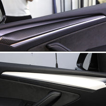 Load image into Gallery viewer, 2Pcs Carbon Fibre Car Door Decoration Internal Trim ABS Cover Accessories Dashboard For Tesla Model 3 2023 Model Y 2022
