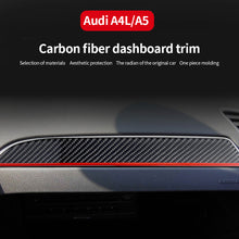Load image into Gallery viewer, Carbon Fiber Car Door Trim Cover Copilot Dashboard Car Interior Accessories For Audi A4 A5 2009-2016
