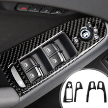 Load image into Gallery viewer, 4Pcs Carbon Fiber Car Door Window Lift Panel Button Frame Trim Sticker For Audi A4 A5 2013 - 2016
