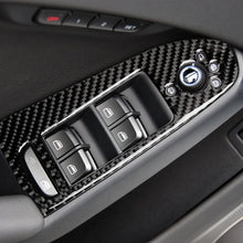 Load image into Gallery viewer, 4Pcs Carbon Fiber Car Door Window Lift Panel Button Frame Trim Sticker For Audi A4 A5 2013 - 2016
