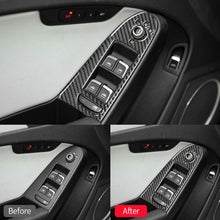 Load image into Gallery viewer, 4Pcs Carbon Fiber Car Door Window Lift Panel Button Frame Trim Sticker For Audi A4 A5 2013 - 2016
