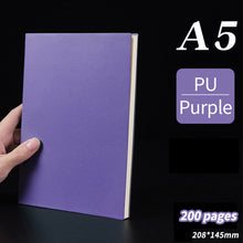 Load image into Gallery viewer, A5 Soft Notebook PU Leather Planner Agenda Week Planner Travelers Notebook Writing Paper For Students Office School Supplies Notepad

