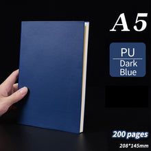 Load image into Gallery viewer, A5 Soft Notebook PU Leather Planner Agenda Week Planner Travelers Notebook Writing Paper For Students Office School Supplies Notepad
