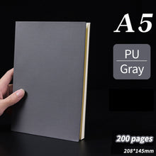 Load image into Gallery viewer, A5 Soft Notebook PU Leather Planner Agenda Week Planner Travelers Notebook Writing Paper For Students Office School Supplies Notepad
