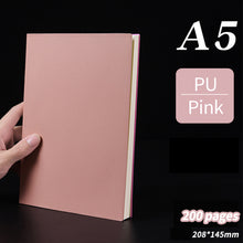 Load image into Gallery viewer, A5 Soft Notebook PU Leather Planner Agenda Week Planner Travelers Notebook Writing Paper For Students Office School Supplies Notepad

