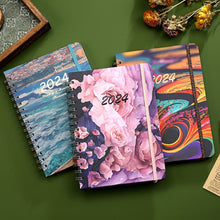 Load image into Gallery viewer, 2024 A5 English Planner Notebook Diary Weekly Planner Agenda Goal Habit Schedules Journal Notebooks Stationery Office School Supplies
