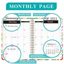 Load image into Gallery viewer, 2024 A5 English Planner Notebook Diary Weekly Planner Agenda Goal Habit Schedules Journal Notebooks Stationery Office School Supplies

