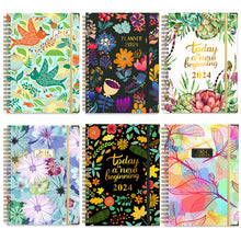 Load image into Gallery viewer, 2024 A5 English Planner Notebook Diary Weekly Planner Agenda Goal Habit Schedules Journal Notebooks Stationery Office School Supplies
