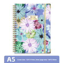 Load image into Gallery viewer, 2024 A5 English Planner Notebook Diary Weekly Planner Agenda Goal Habit Schedules Journal Notebooks Stationery Office School Supplies
