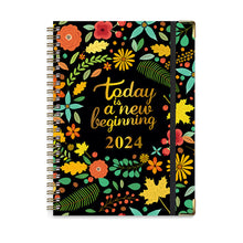 Load image into Gallery viewer, 2024 A5 English Planner Notebook Diary Weekly Planner Agenda Goal Habit Schedules Journal Notebooks Stationery Office School Supplies
