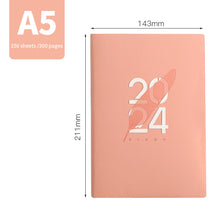 Load image into Gallery viewer, 2024 A5 Notebook Agenda Planner in EN &amp; SP Cuadernos 365 To Do List Diary Monthly Planner Notepads Office Accessories
