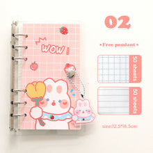 Load image into Gallery viewer, Korean Kawaii Journal Notebook Loose-leaf Binder Bear Planner For Students Office School Supplies Notepad Stationery
