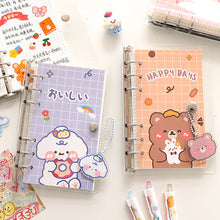Load image into Gallery viewer, Korean Kawaii Journal Notebook Loose-leaf Binder Bear Planner For Students Office School Supplies Notepad Stationery
