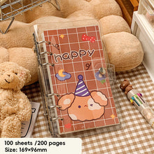 Load image into Gallery viewer, Korean Kawaii A6 Journal Notebook Loose-leaf Binder Bear Planner For Students Office School Supplies Notepad Stationery
