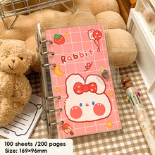 Load image into Gallery viewer, Korean Kawaii A6 Journal Notebook Loose-leaf Binder Bear Planner For Students Office School Supplies Notepad Stationery
