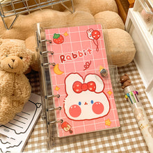 Load image into Gallery viewer, Korean Kawaii A6 Journal Notebook Loose-leaf Binder Bear Planner For Students Office School Supplies Notepad Stationery

