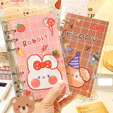 Load image into Gallery viewer, Korean Kawaii A6 Journal Notebook Loose-leaf Binder Bear Planner For Students Office School Supplies Notepad Stationery
