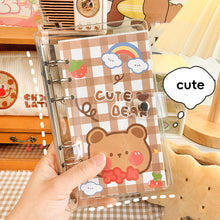 Load image into Gallery viewer, Korean Kawaii A6 Journal Notebook Loose-leaf Binder Bear Planner For Students Office School Supplies Notepad Stationery

