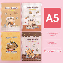 Load image into Gallery viewer, A5 Spiral Coil Paper Notebook Cute Landscape Flower Coil Book Student Notebook Notepad Kawaii Portable Diary Notebook Journals
