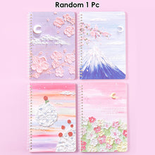 Load image into Gallery viewer, A5 Spiral Coil Paper Notebook Cute Landscape Flower Coil Book Student Notebook Notepad Kawaii Portable Diary Notebook Journals
