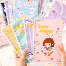 Load image into Gallery viewer, A5 Spiral Coil Paper Notebook Cute Landscape Flower Coil Book Student Notebook Notepad Kawaii Portable Diary Notebook Journals
