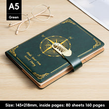 Load image into Gallery viewer, Password Notes Diary Book with Lock Simple Art Retro Girls Private Retro PUP Leather Face Secret Diary for Girls Boys
