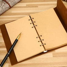 Load image into Gallery viewer, A6 Loose-leaf Photo Album PU Leather Kraft Paper Maple Leaves Cover Diary Notebook Vintage Cover Traveler Album Journals School Supplies
