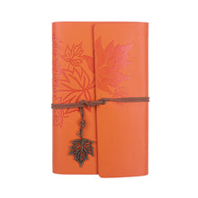 Load image into Gallery viewer, A6 Loose-leaf Photo Album PU Leather Kraft Paper Maple Leaves Cover Diary Notebook Vintage Cover Traveler Album Journals School Supplies
