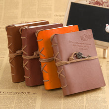 Load image into Gallery viewer, A6 PU Leather Kraft Paper Cover Diary Notebook Vintage Cover Traveler Album For Students Office School Supplies
