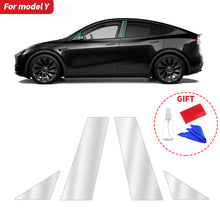 Load image into Gallery viewer, 4Pcs Automobile Protective Film B-pillar Scratch Proof Car TPU A-pillar Film Retrofitting Accessories For Tesla Model 3 Model Y
