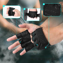 Load image into Gallery viewer, 1Pair Non-Slip Silicone Yoga Half-Palm Gloves Outdoor Exercise Weight Lifting Dumbbell Four-Finger Fitness Gloves
