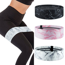 Load image into Gallery viewer, 76*8CM Marbled Yoga Fitness Weight Loss Squat Butt Stretch Band Strength Training Stretch Shaping Cotton Resistance Band

