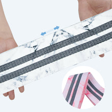 Load image into Gallery viewer, 76*8CM Marbled Yoga Fitness Weight Loss Squat Butt Stretch Band Strength Training Stretch Shaping Cotton Resistance Band
