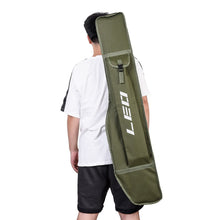 Load image into Gallery viewer, 1.2M Foldable Army Green Single Pot Belly Fishing Rod Bag Nylon Cloth Sea Rod Lure Bag Fishing Accessories
