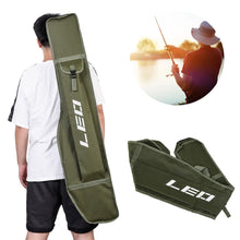 Load image into Gallery viewer, 1.2M Foldable Army Green Single Pot Belly Fishing Rod Bag Nylon Cloth Sea Rod Lure Bag Fishing Accessories
